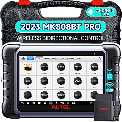 Autel MaxiCOM MK808BT Pro: 2023 Bidireccional Completo, Nivel Superior de MK808 MK808S MX808, 4G+64G 2.4G & 5G WiFi, Prueba Activa, Servicio 28+, Diagnóstico Todos Los Sistemas, Soporte BT506
