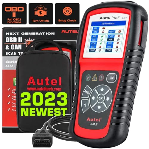 Autel AutoLink AL519 Escáner OBD2 Modo Mejorado 6 Check Engine Lector de Código, Herramienta de Diagnóstico de Automóviles con Verificación de Smog con un Solo Clic, Versión Mejorada. de AL319/AL301